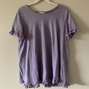 Altar’d State Purple Frilly Top